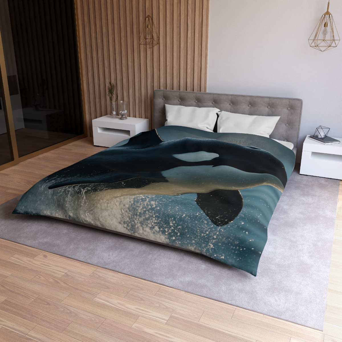 Abyss Glide Orca unique patterned duvets