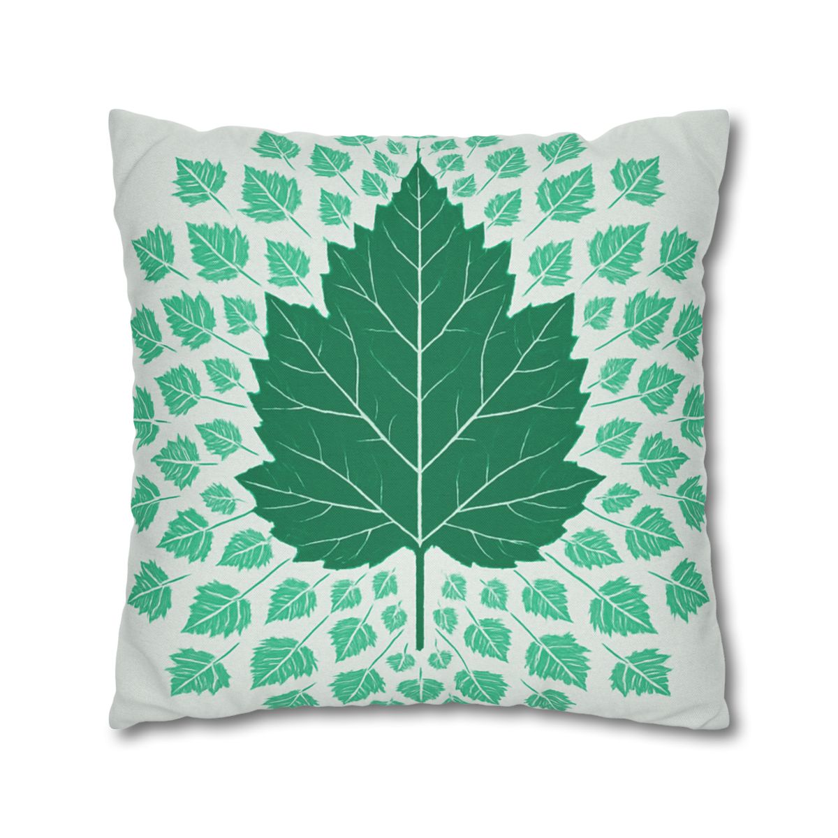 Fractal Leaf Radiance soft cotton pillow cases