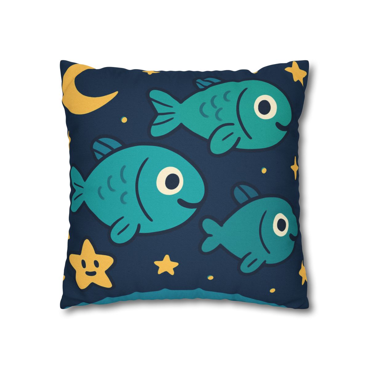 Starry Space Fish School soft cotton pillow cases
