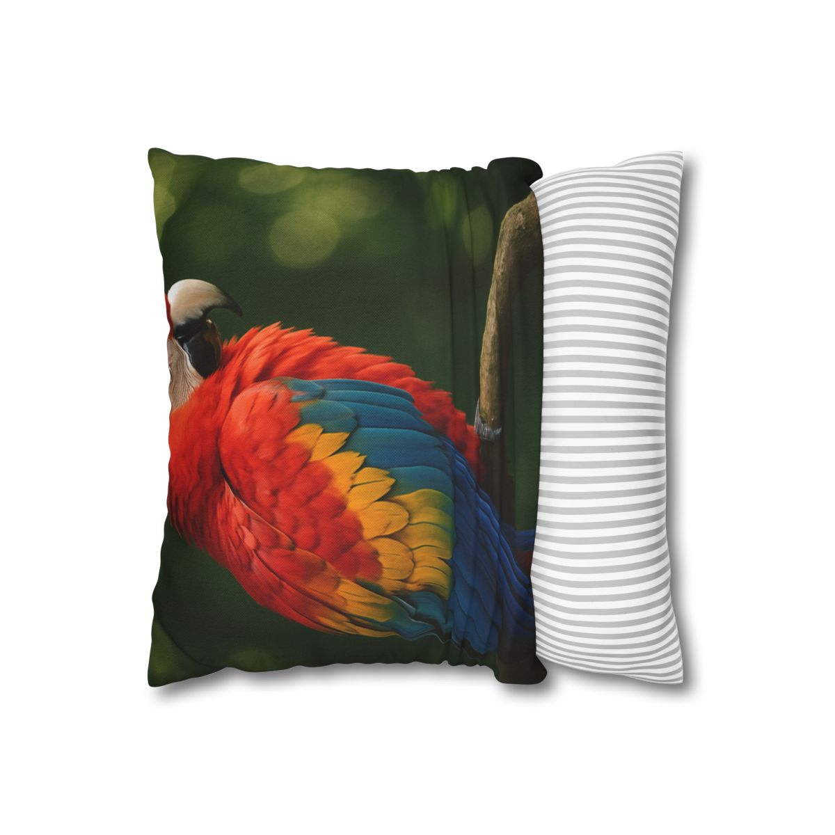Canopy Flame Scarlet Macaw soft cotton pillow cases