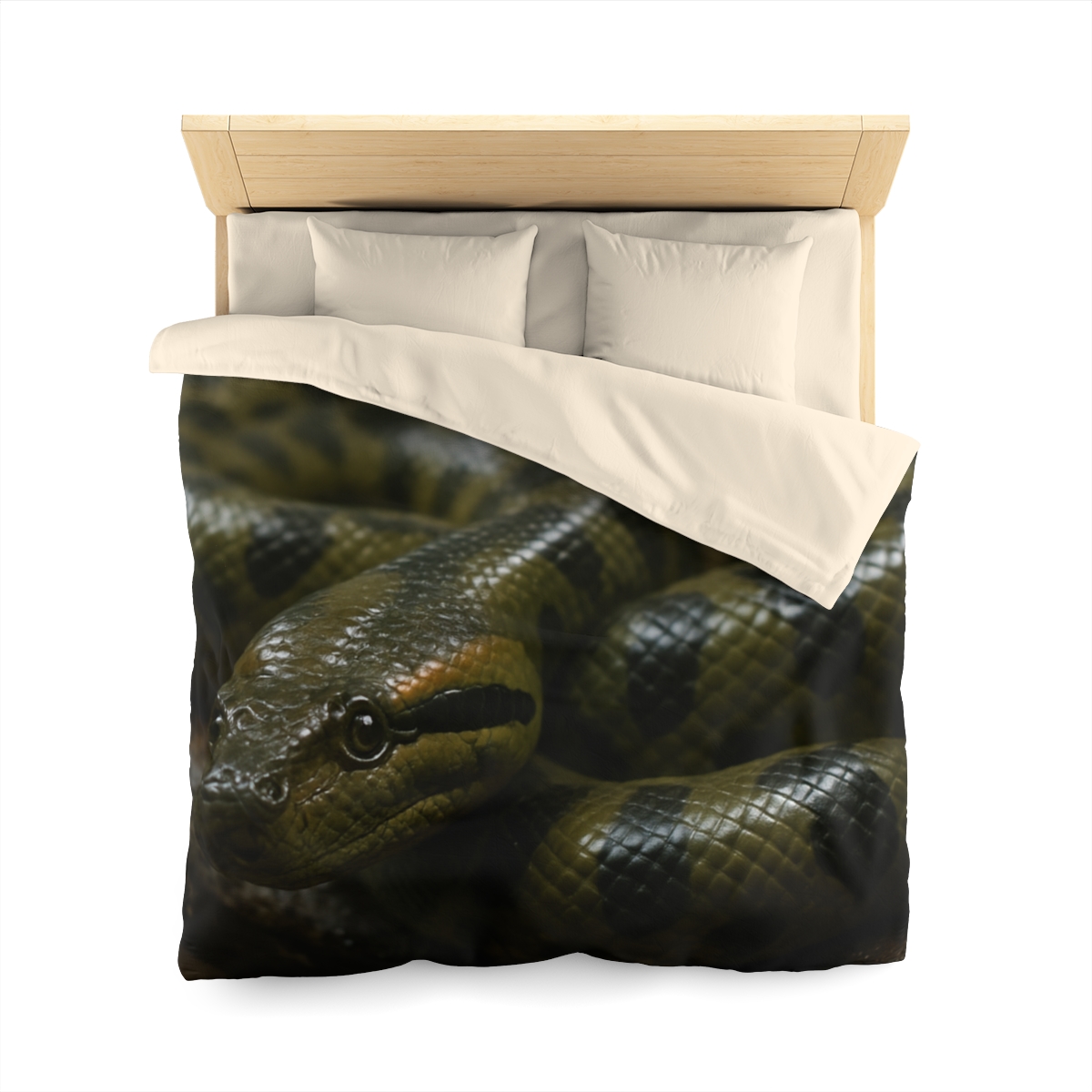 Shadow Coil Green Anaconda personalized bedding duvets