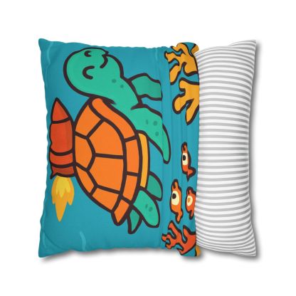 Rocket Powered Turtle Reef trendy patterned pillow cases
