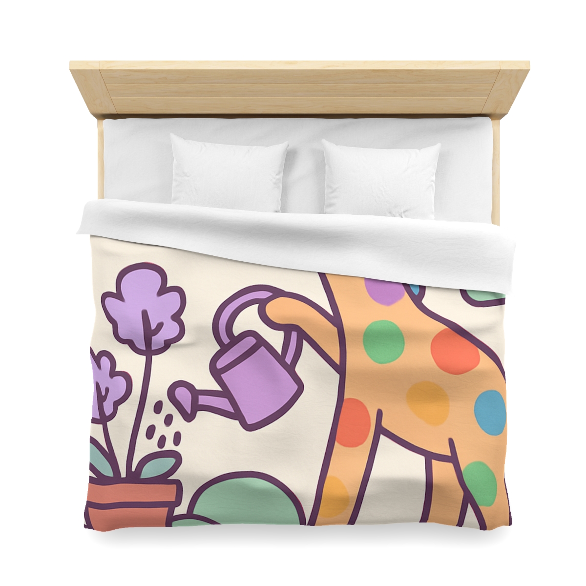 Cloud Garden With Rainbow Giraffe warm winter duvets