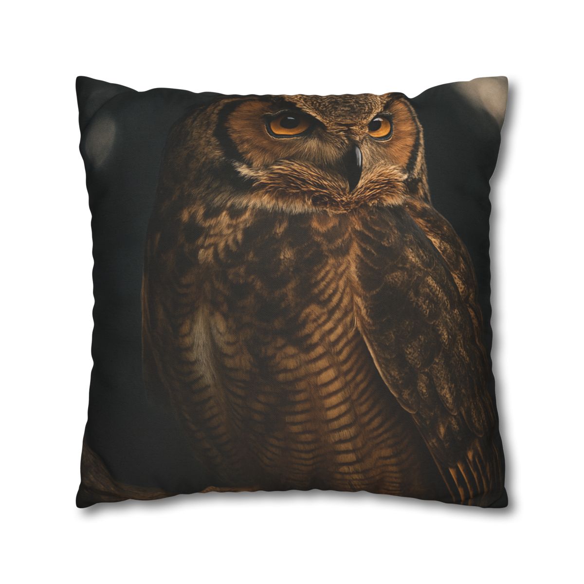 Starlit Perch Great Horned Owl soft cotton pillow cases
