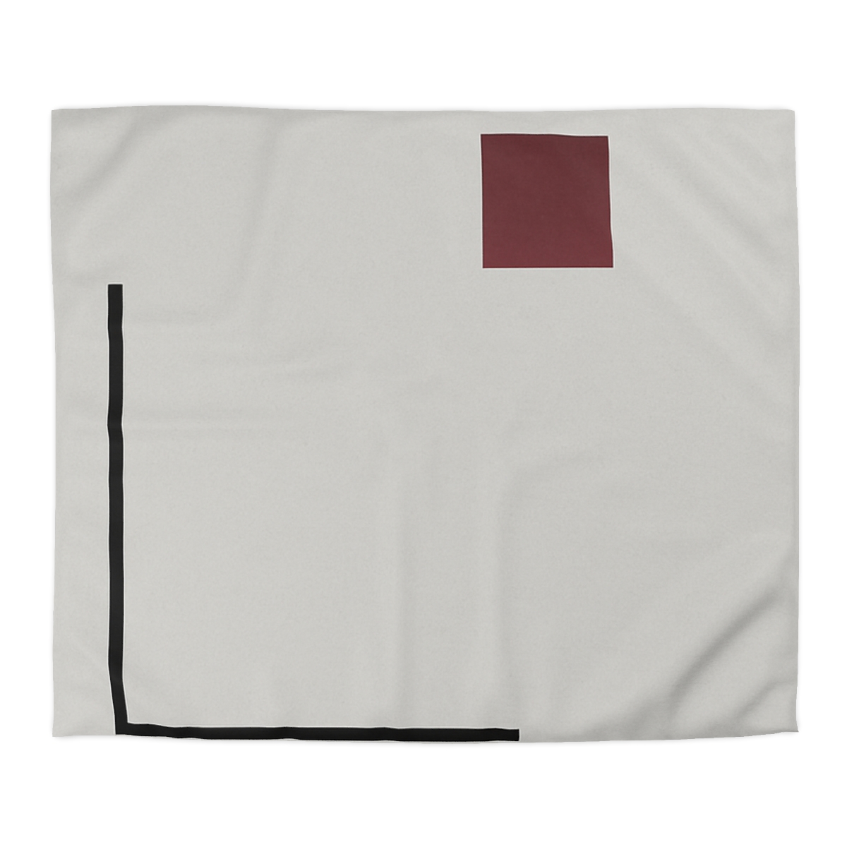 Corner Frame With Floating Square personalized bedding duvets