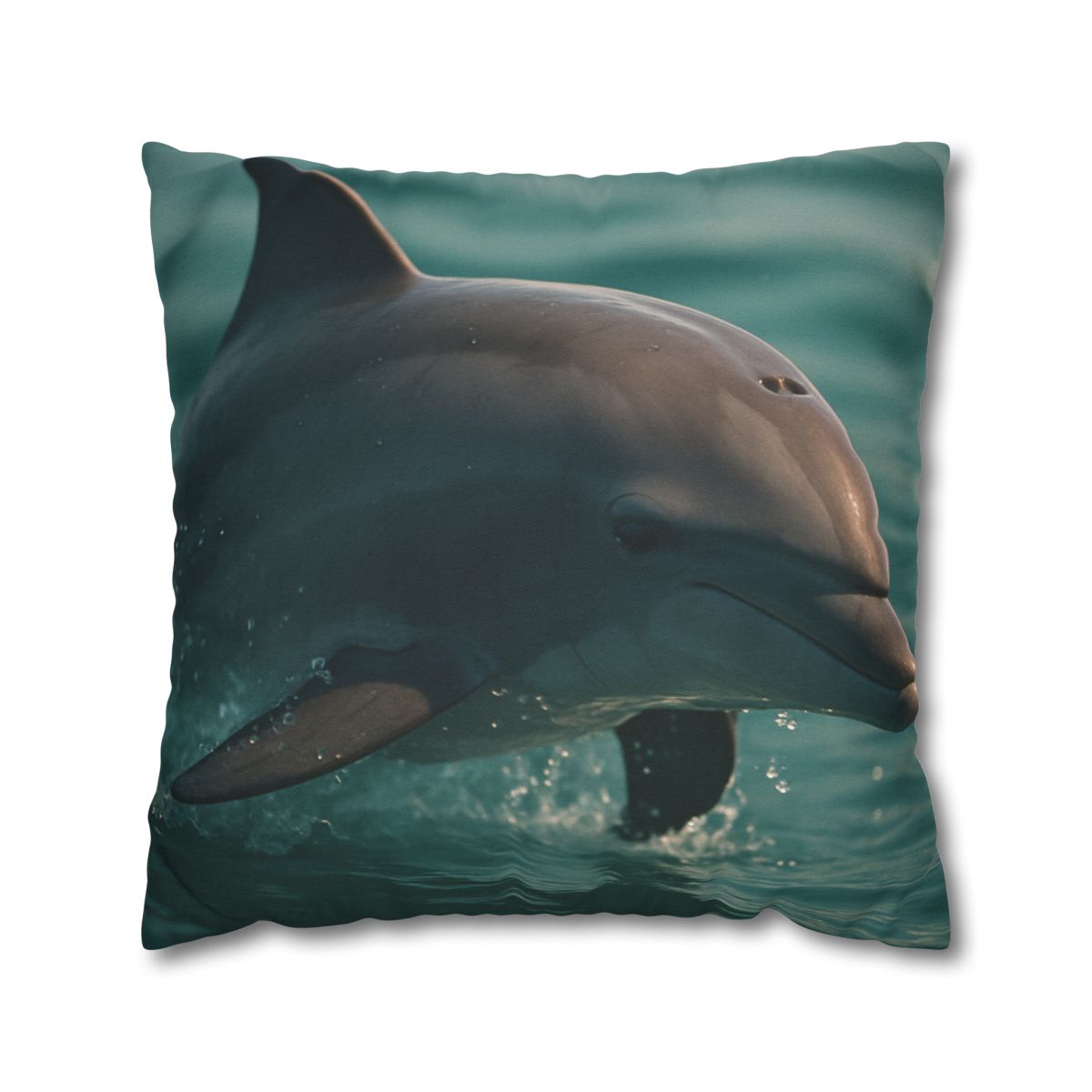 Silver Glide Bottlenose Dolphin designer print pillow cases