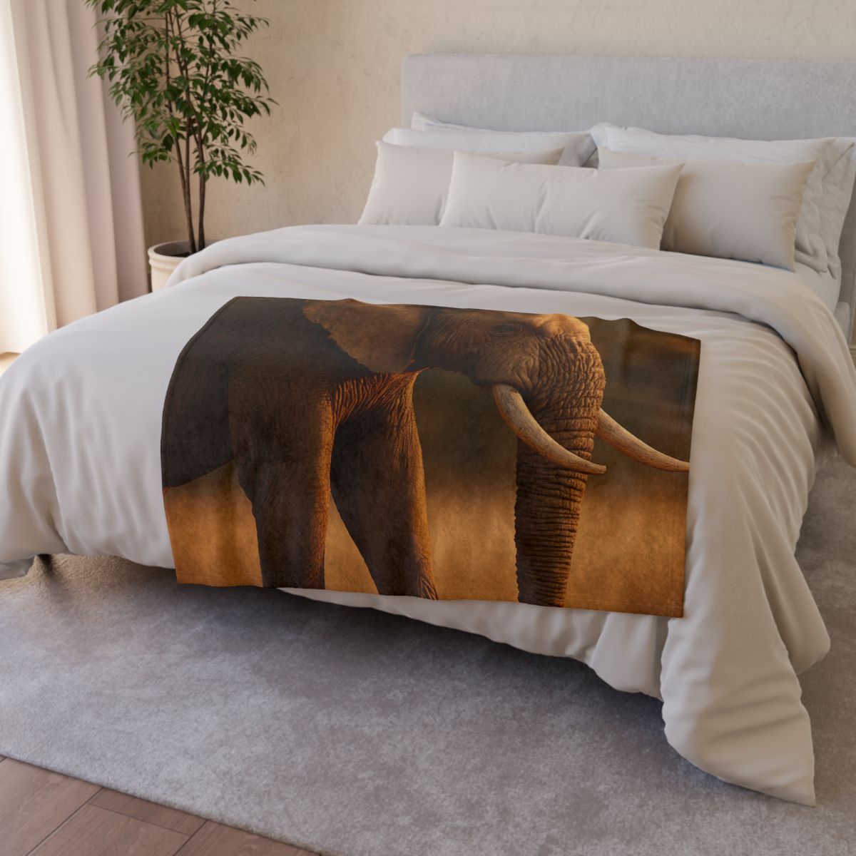 Savannah Sentinel Elephant decorative home blankets
