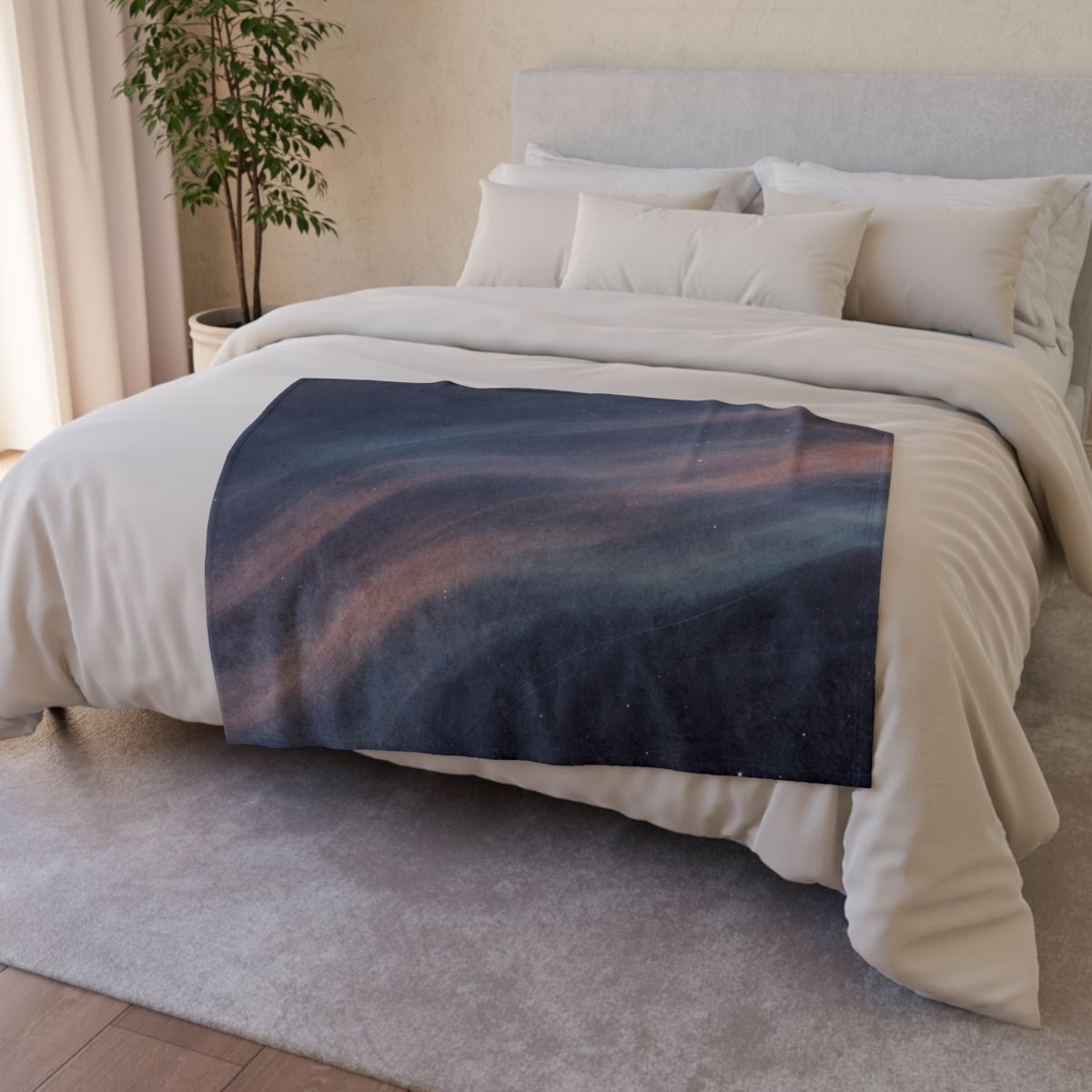 Chromatic Dust Tides stylish throw blankets