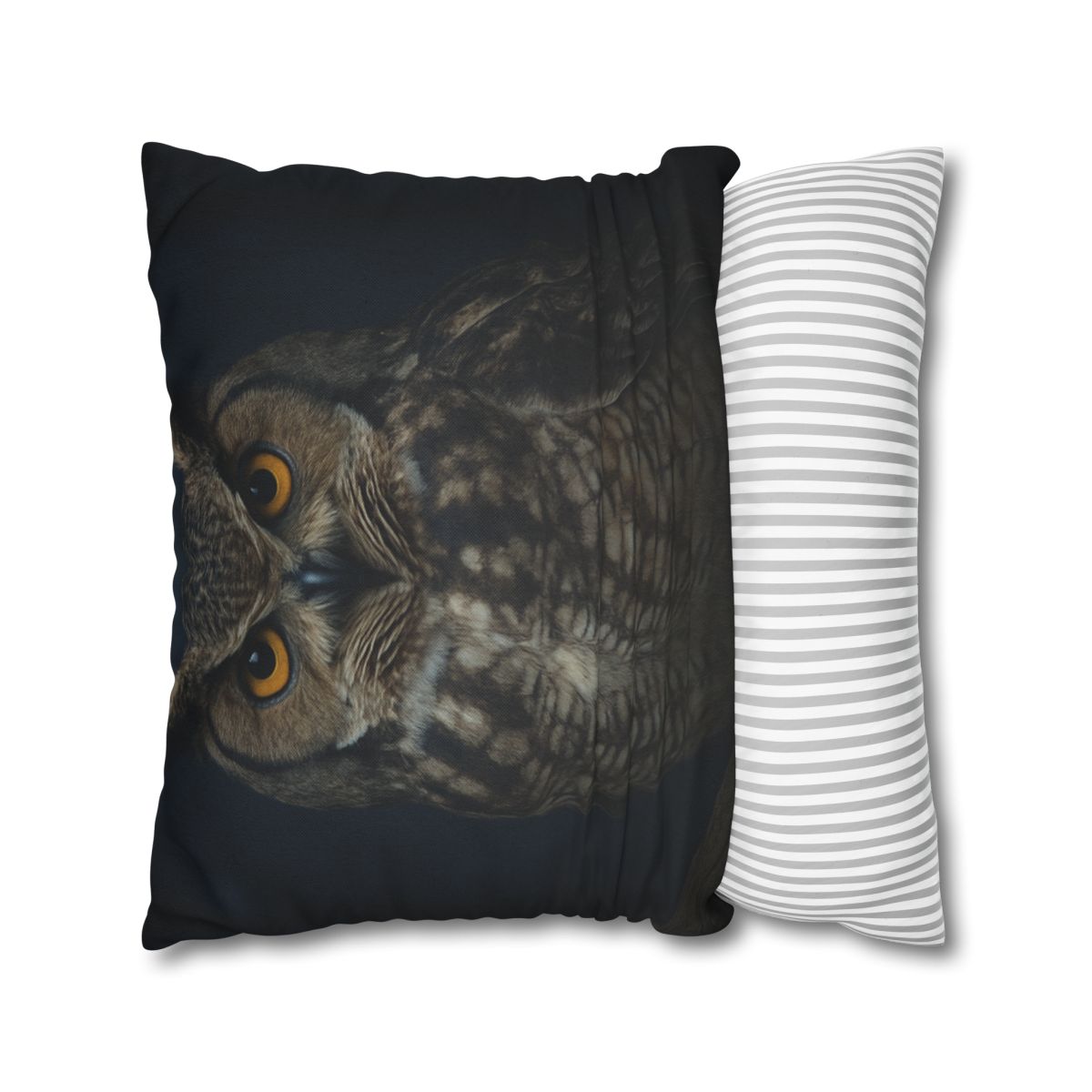Silent Drift Great Horned Owl personalized pillow covers