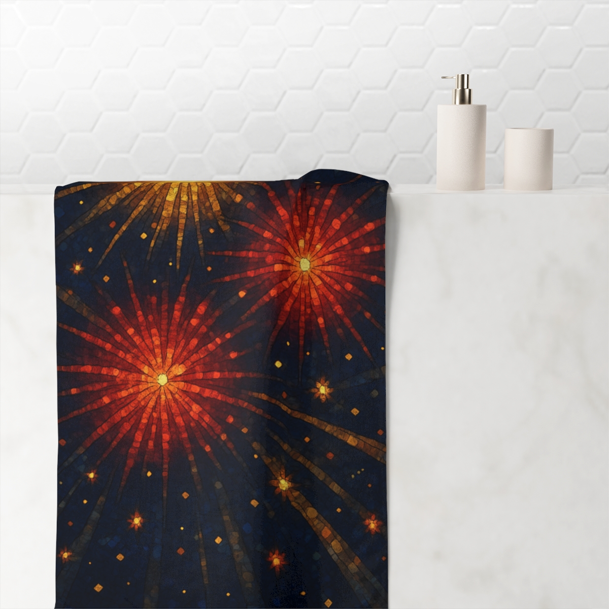 Starburst Cluster Mosaic decorative home towels