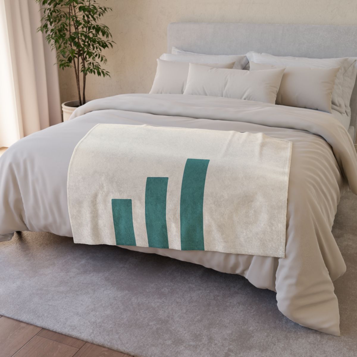 Sloping Trio With Distant Dot decorative home blankets