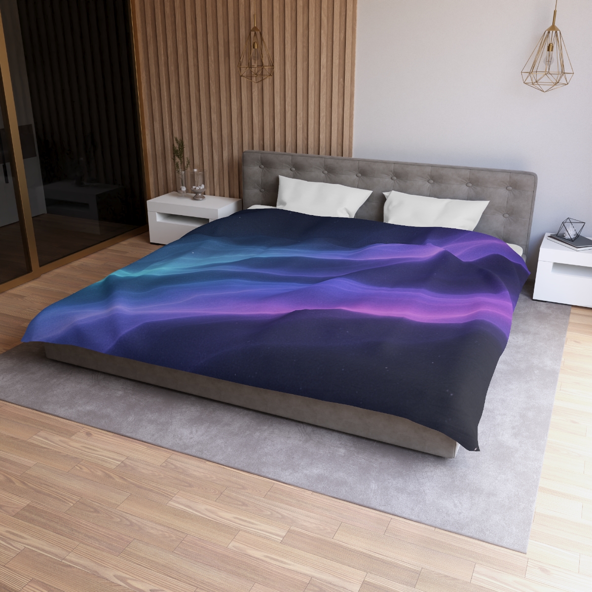 Prismatic Ion Veil Drift unique patterned duvets