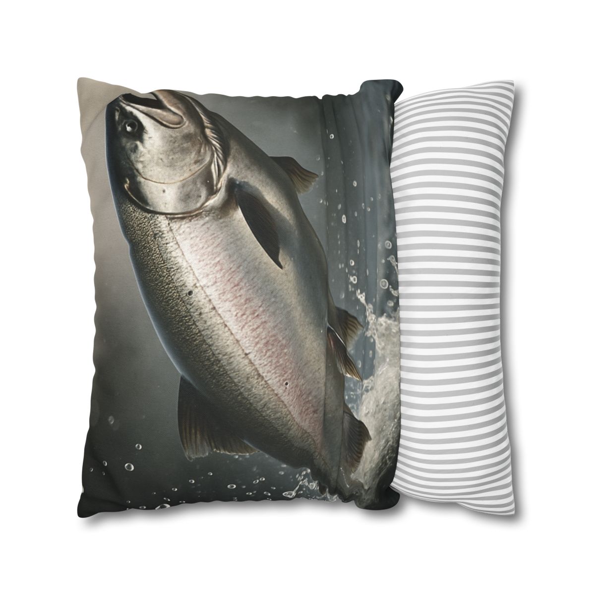 Silver Surge Chinook Salmon comfortable bedding pillow covers