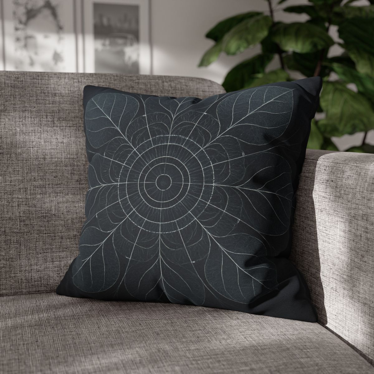Veined Halo Mandala unique gift pillow cases
