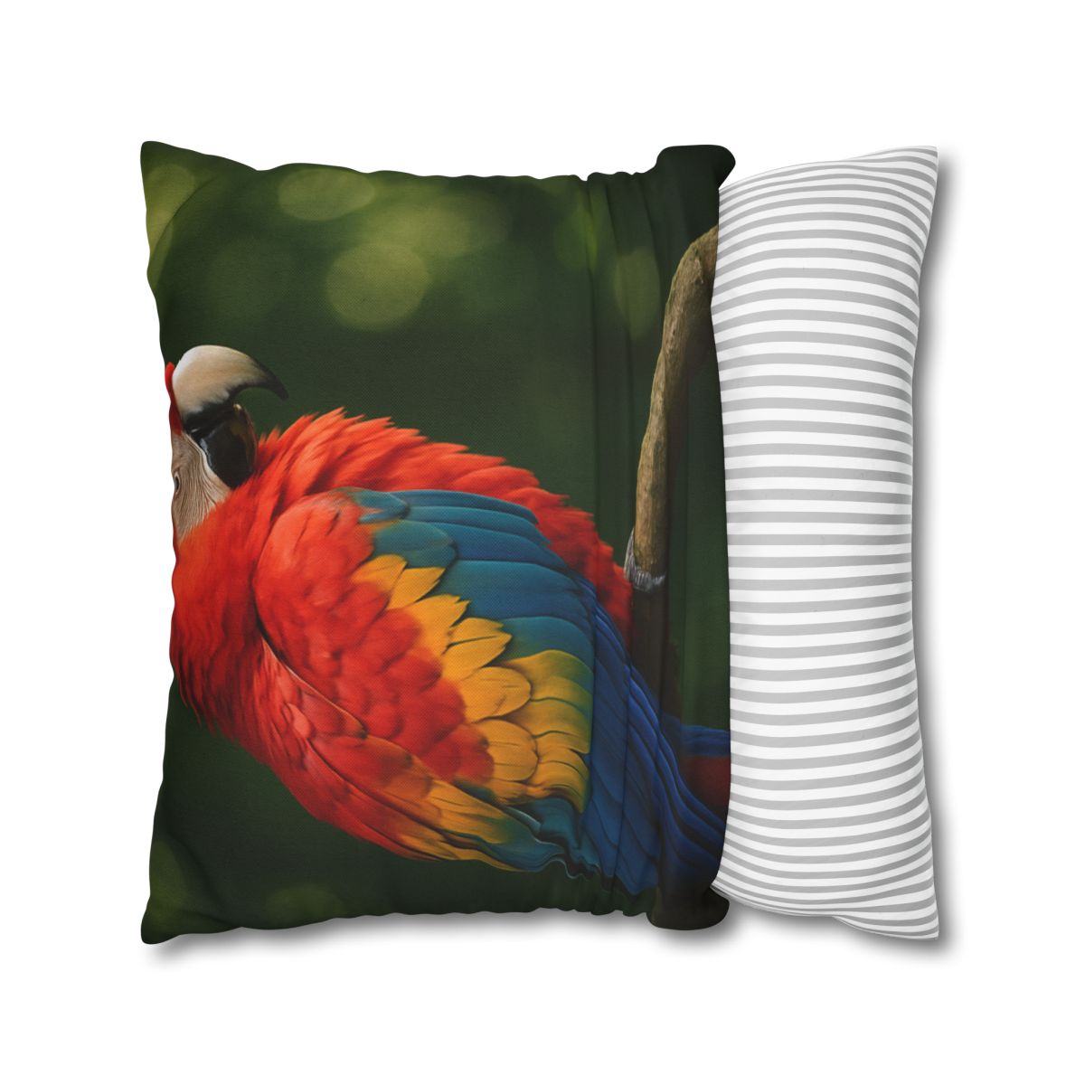 Canopy Flame Scarlet Macaw soft cotton pillow cases