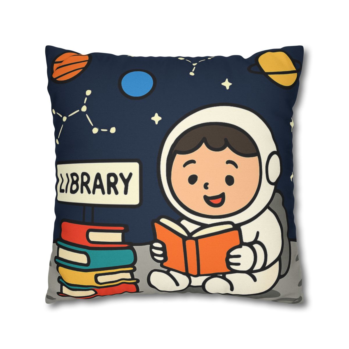 Galaxy Library On The Moon custom pillow cases