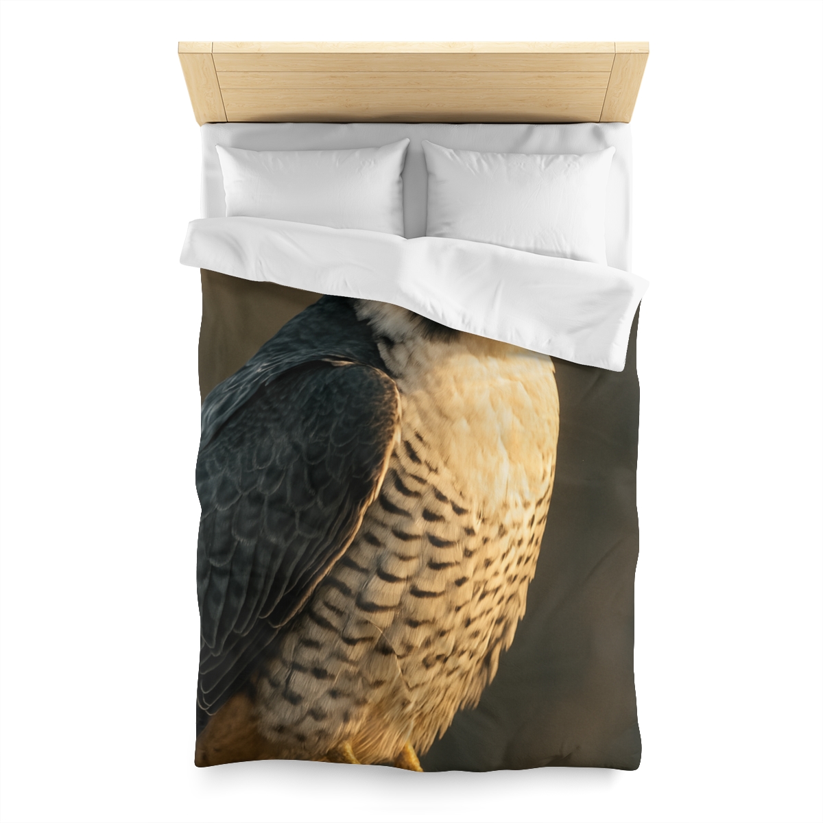 Starlit Poise Peregrine Falcon designer printed duvets