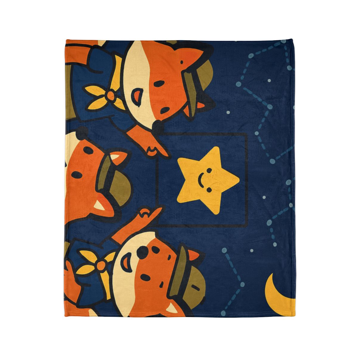 Stargazing Fox Scouts personalized cozy blankets