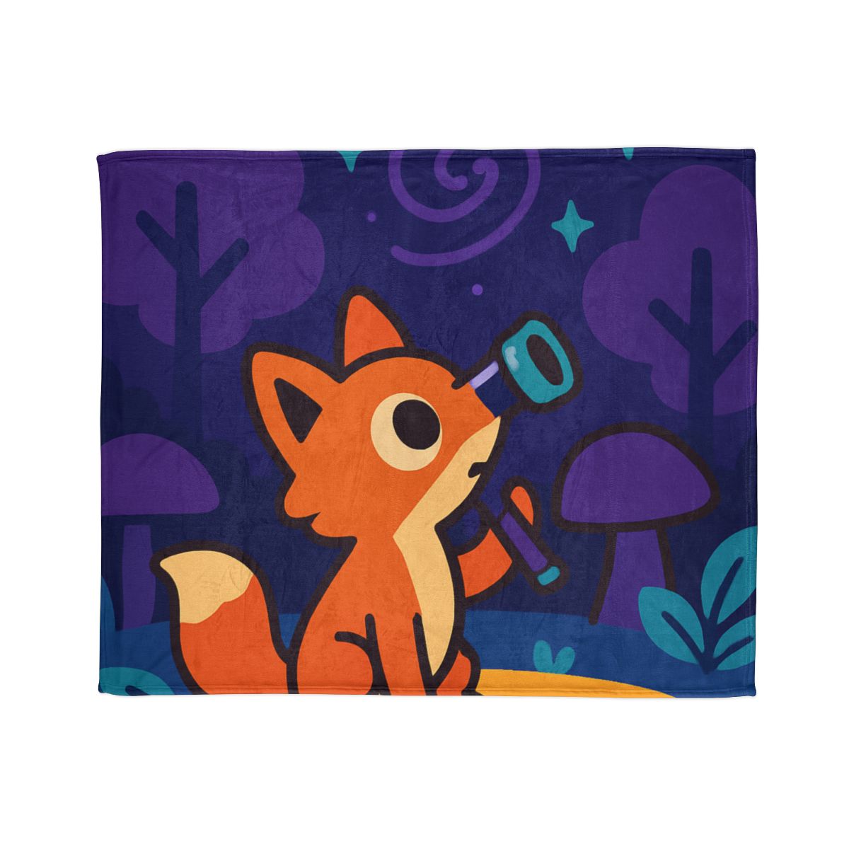 Nebula Forest Fox trendy patterned blankets