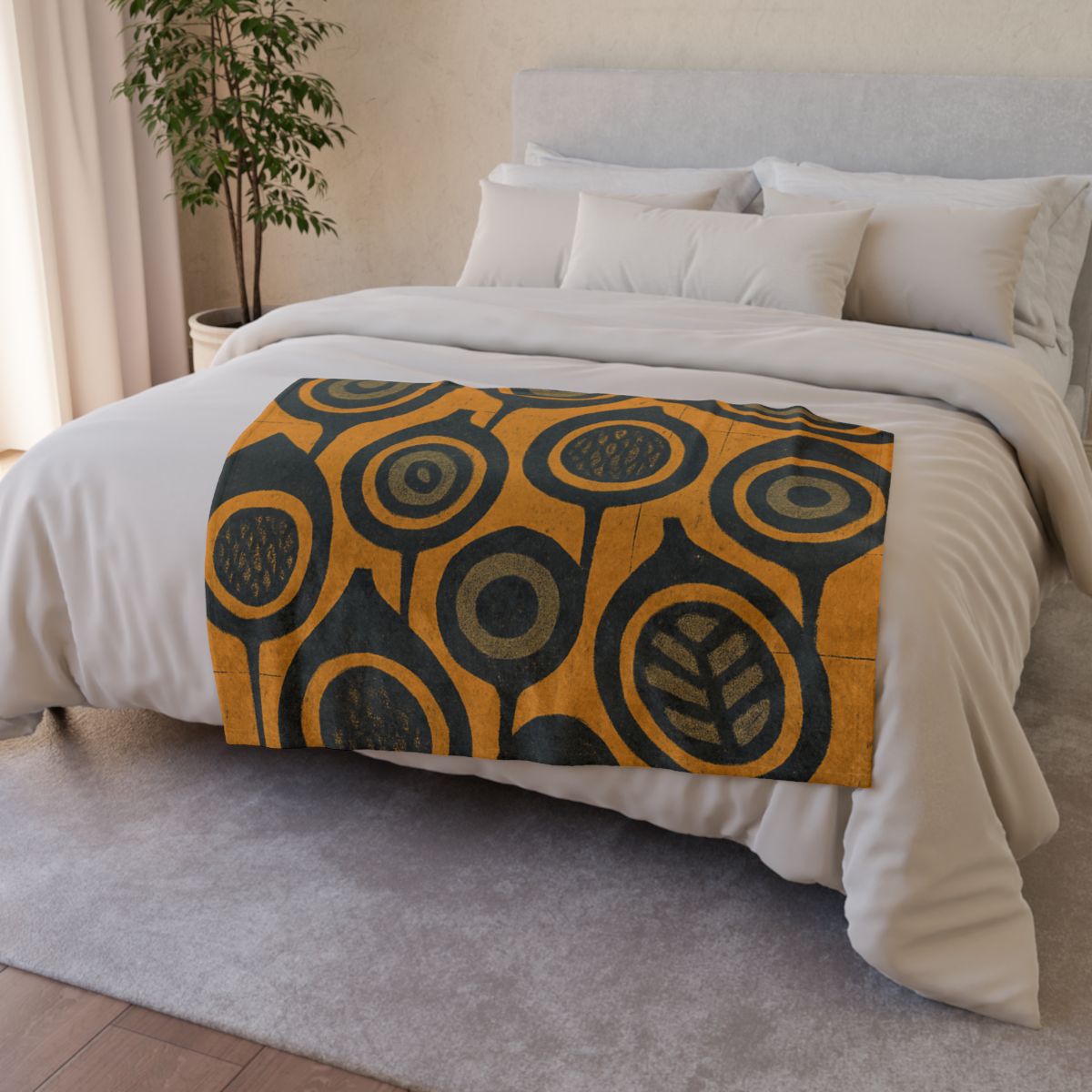 Seed Pod Cluster Matrix designer printed blankets