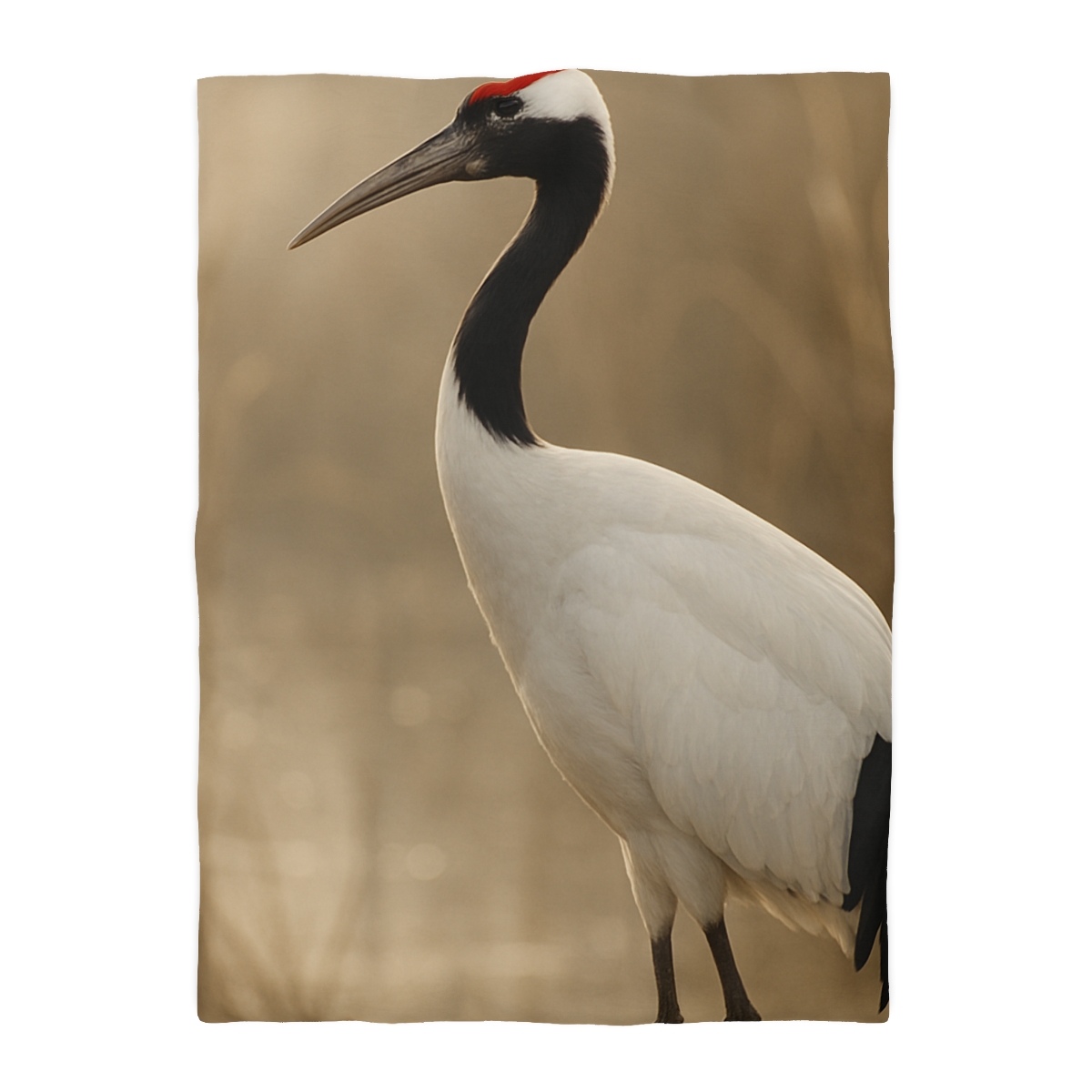 Silent Poise Red Crowned Crane soft comforter duvets