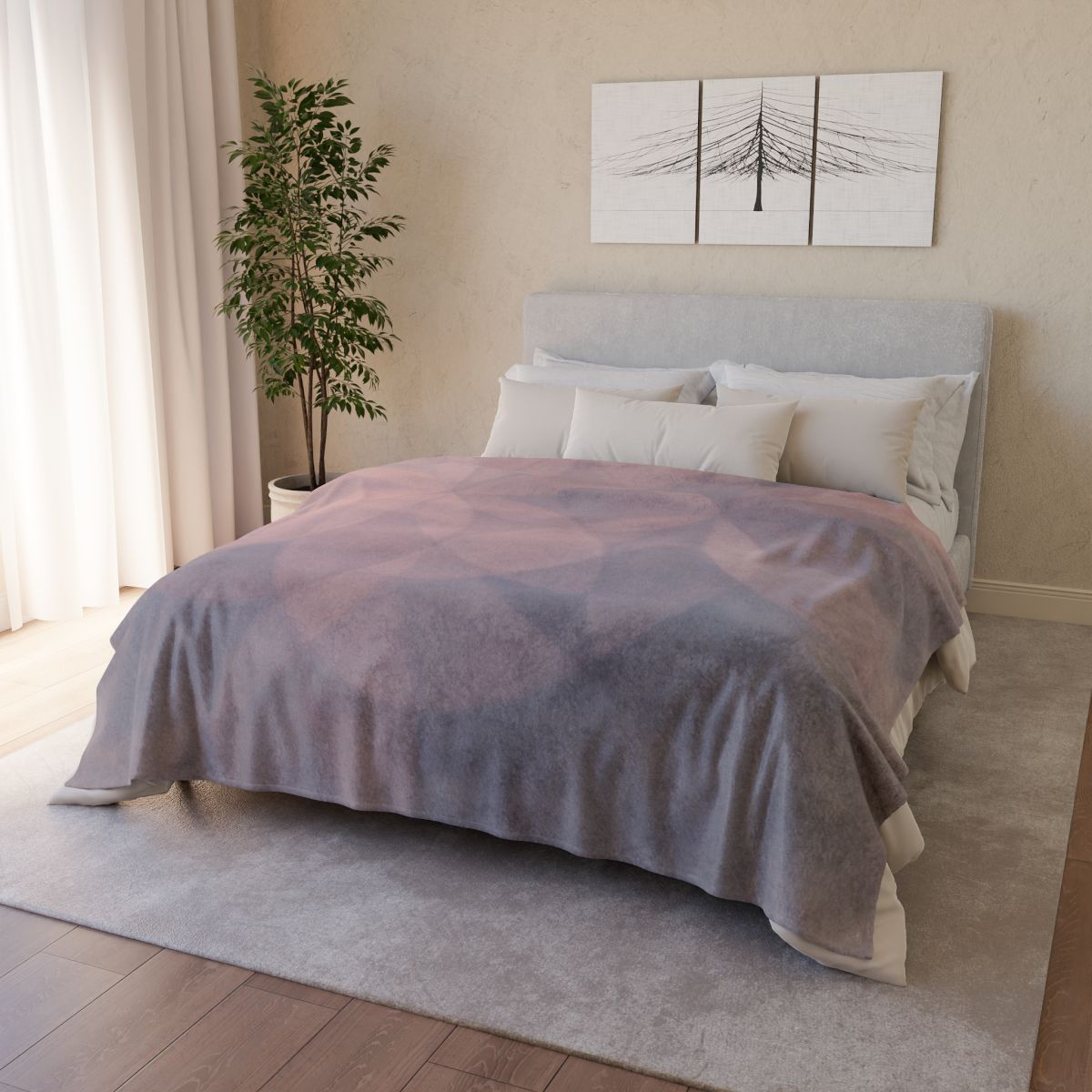 Petal Lattice Mirage stylish throw blankets