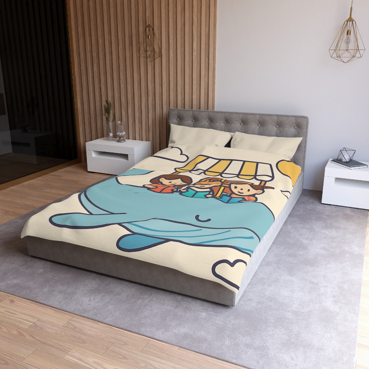 Sky Library On A Flying Whale trendy bedroom duvets
