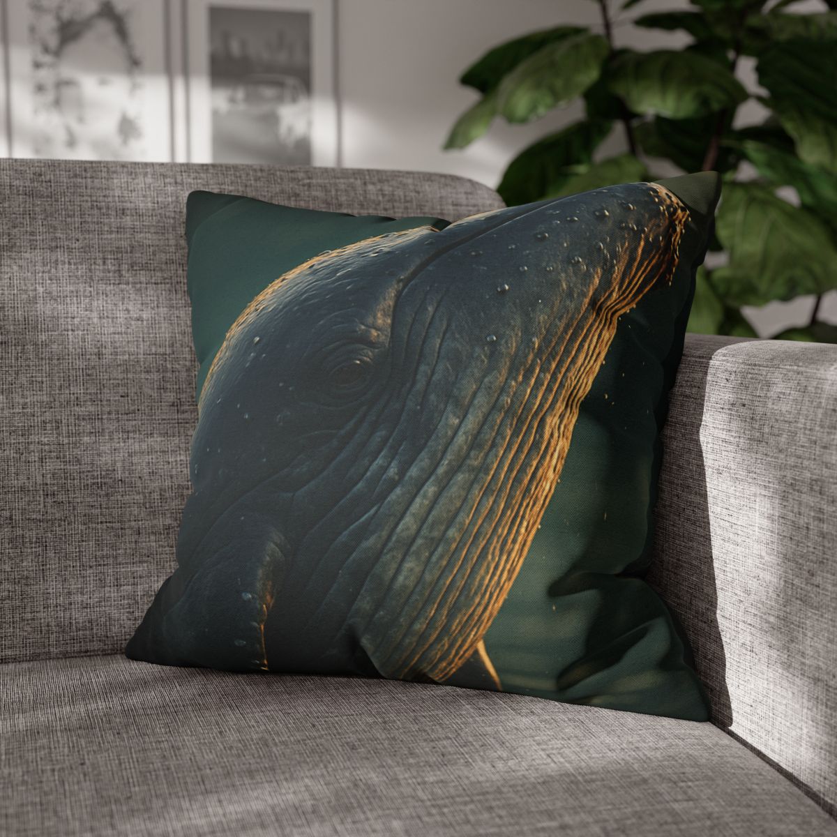 Silver Surge Humpback Whale soft cotton pillow cases