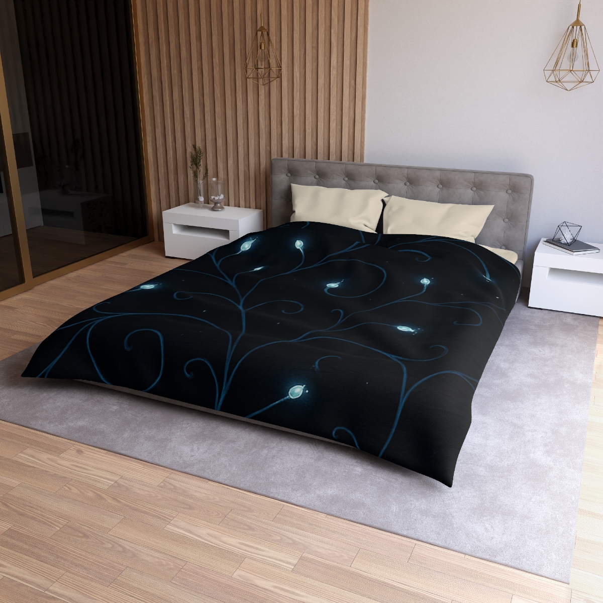 Starlit Vine Constellation personalized bedding duvets