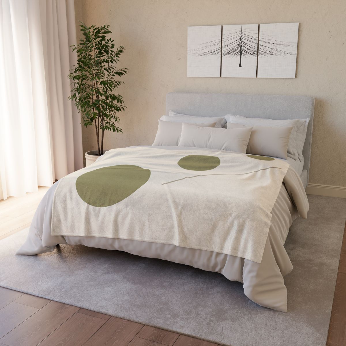Triad Of Circles With Open Line trendy patterned blankets
