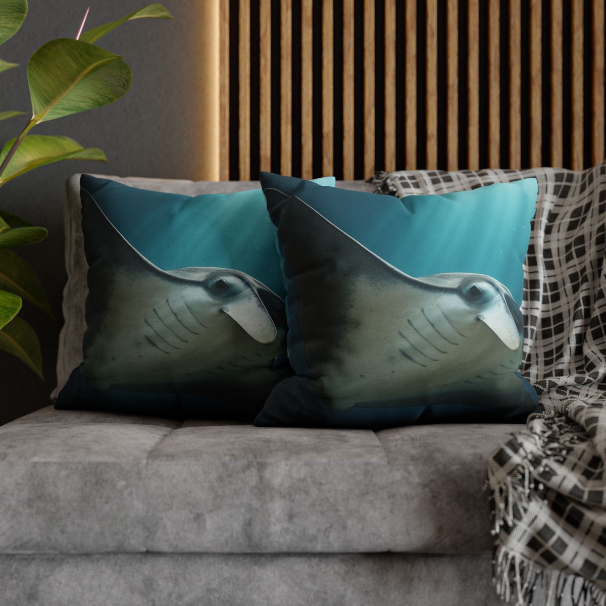 Silk Wing Drift Manta Ray custom pillow cases