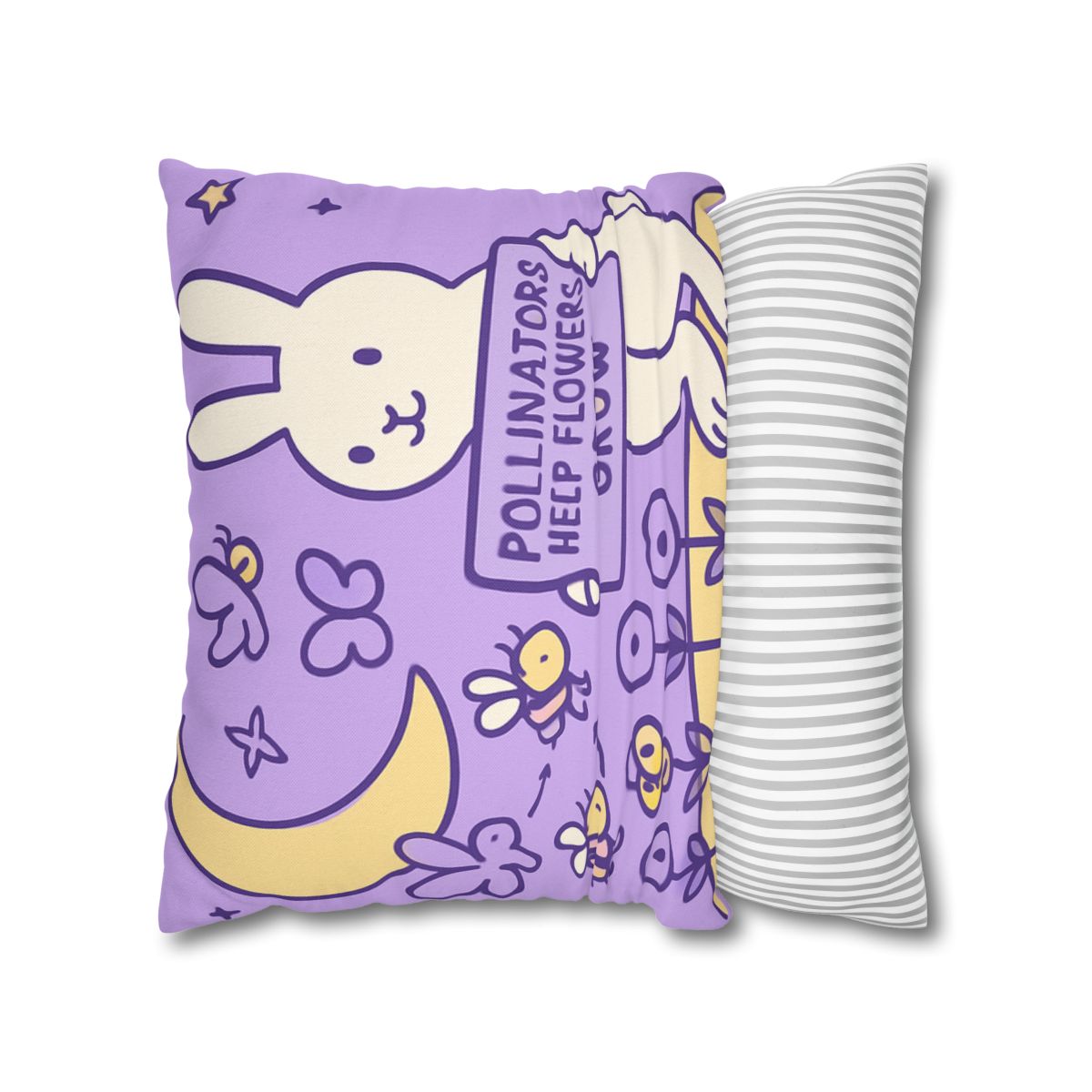 Moon Garden Pollinator Parade custom pillow cases