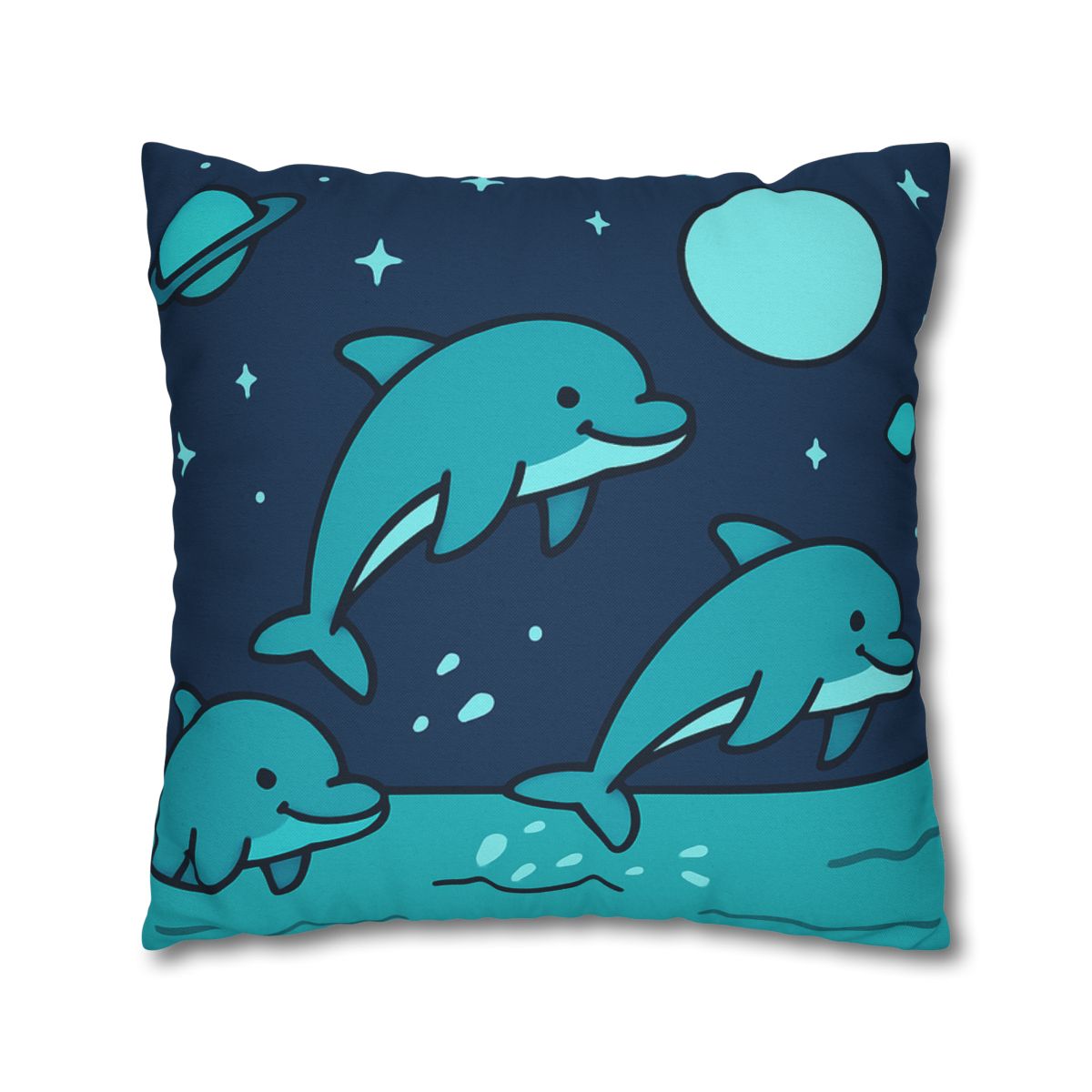 Starlight Sea And The Cosmic Dolphins custom pillow cases