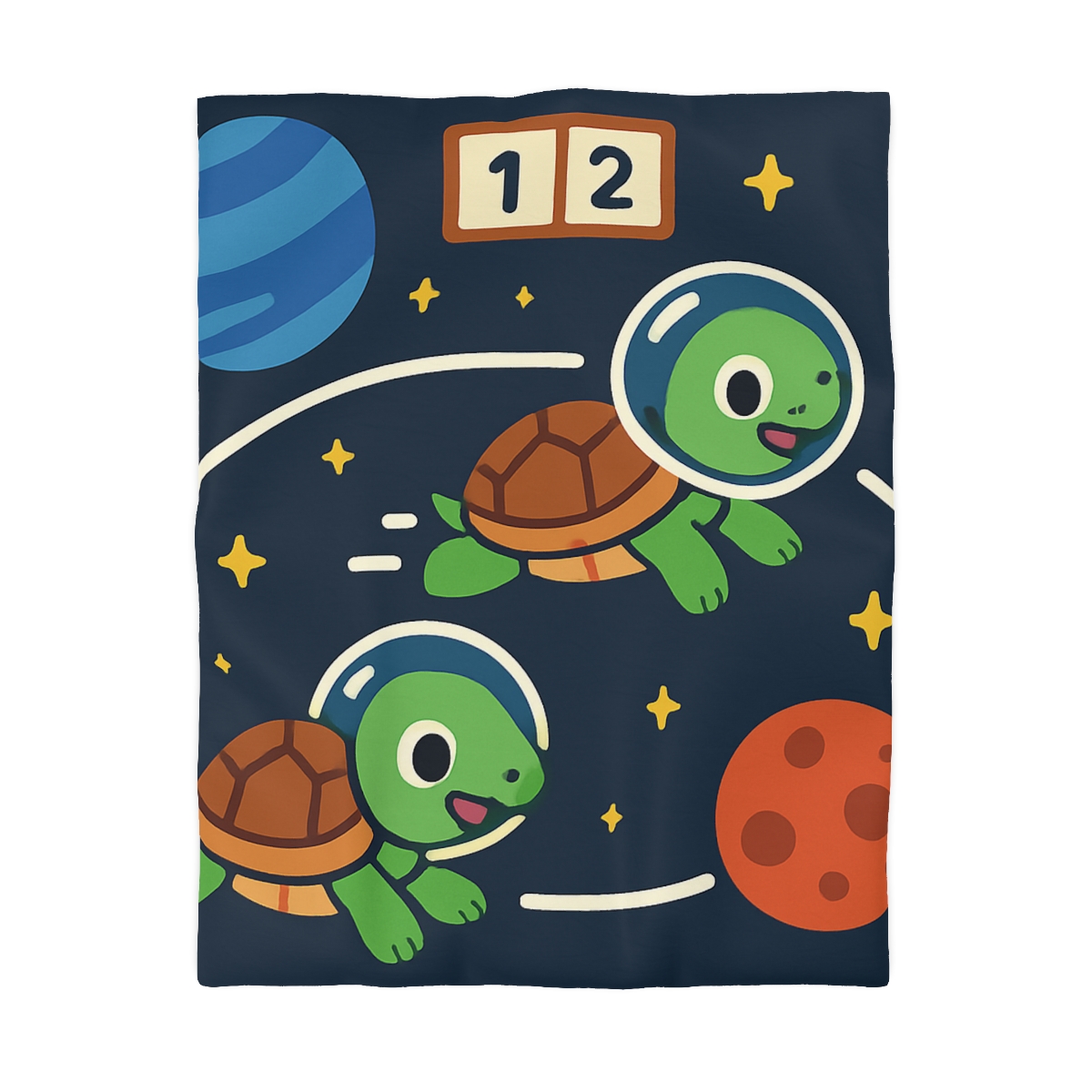 Time Dilation Turtle Race Across Star Track trendy bedroom duvets