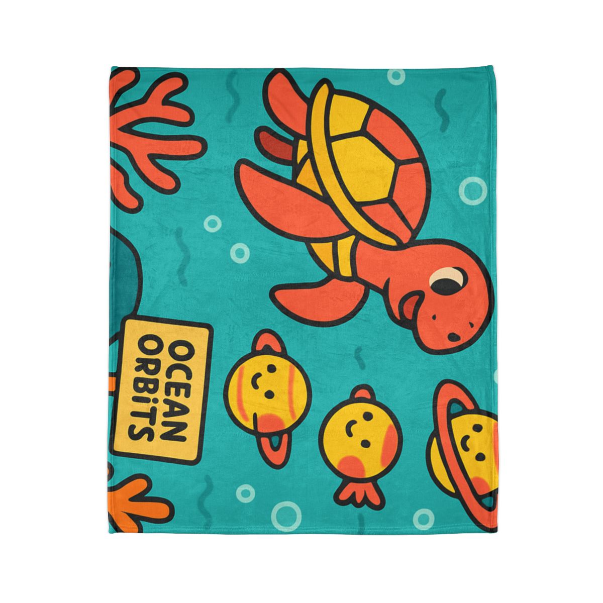 Coral Reef Planet Parade stylish throw blankets