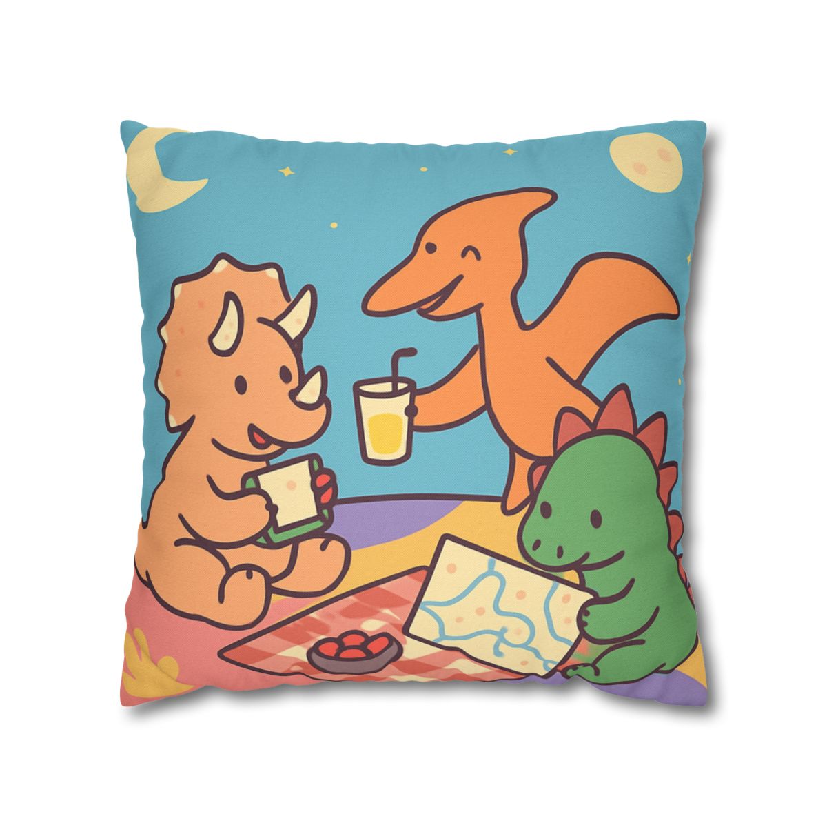 Planet Picnic With Dinosaurs custom pillow cases