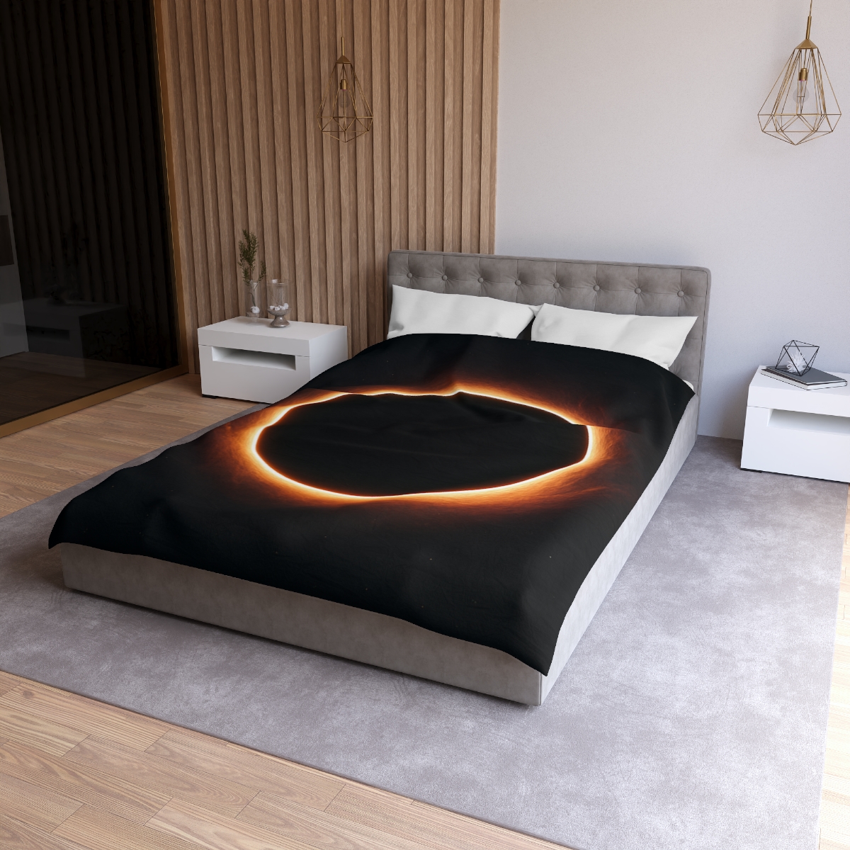 Dark Horizon Singularity Glow personalized bedding duvets