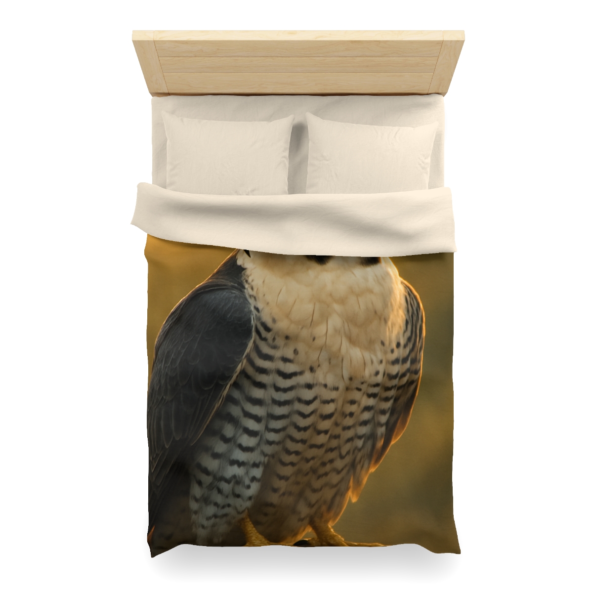 Dawn Arrow Peregrine Falcon designer printed duvets
