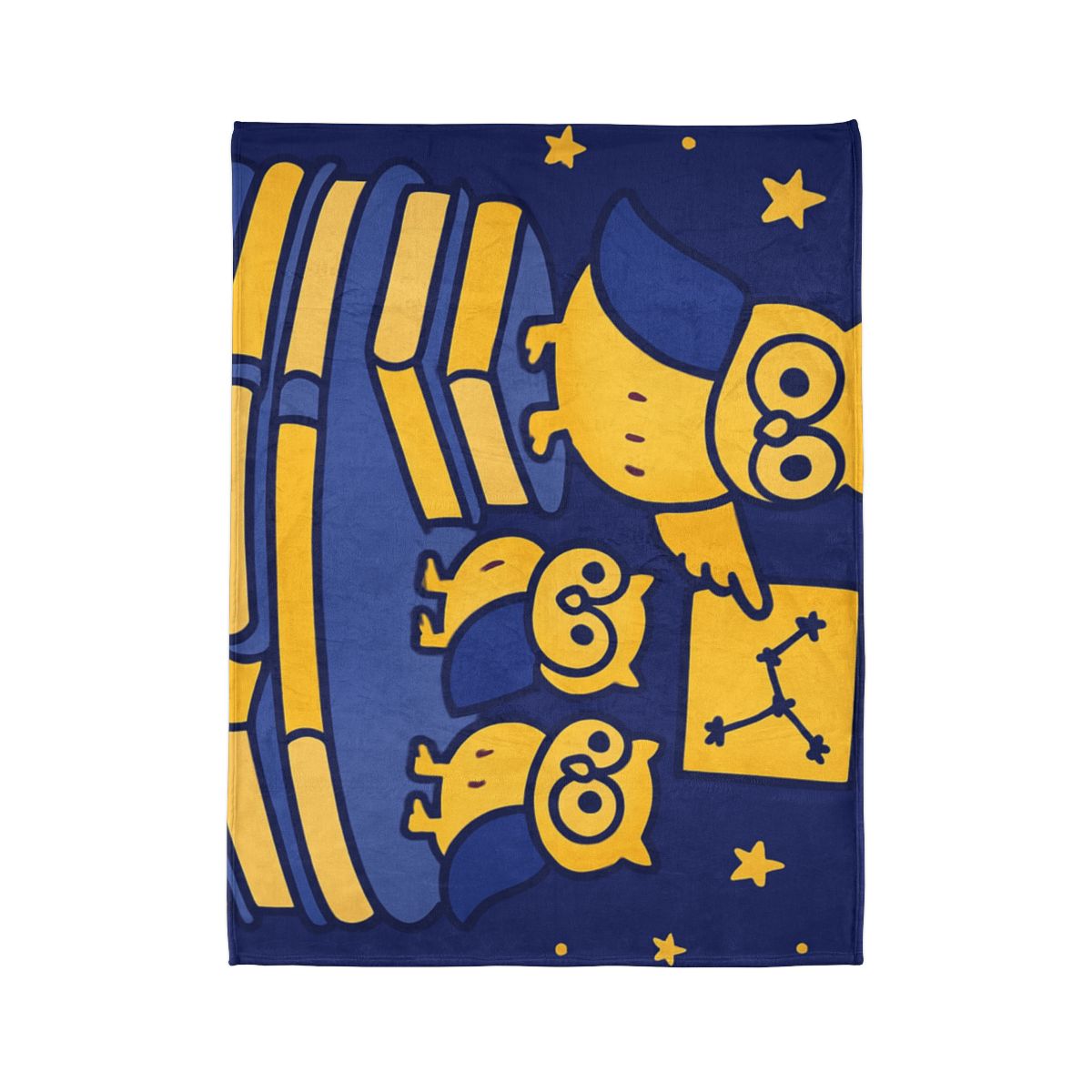 Starlight Library Run By Owls personalized cozy blankets