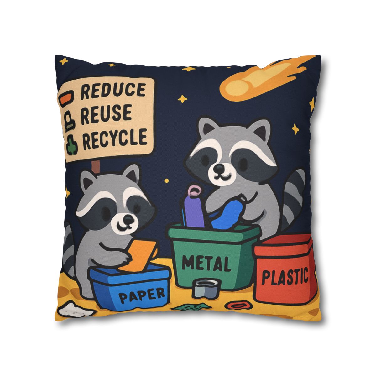 Comet Tail Recycling Rangers trendy patterned pillow cases