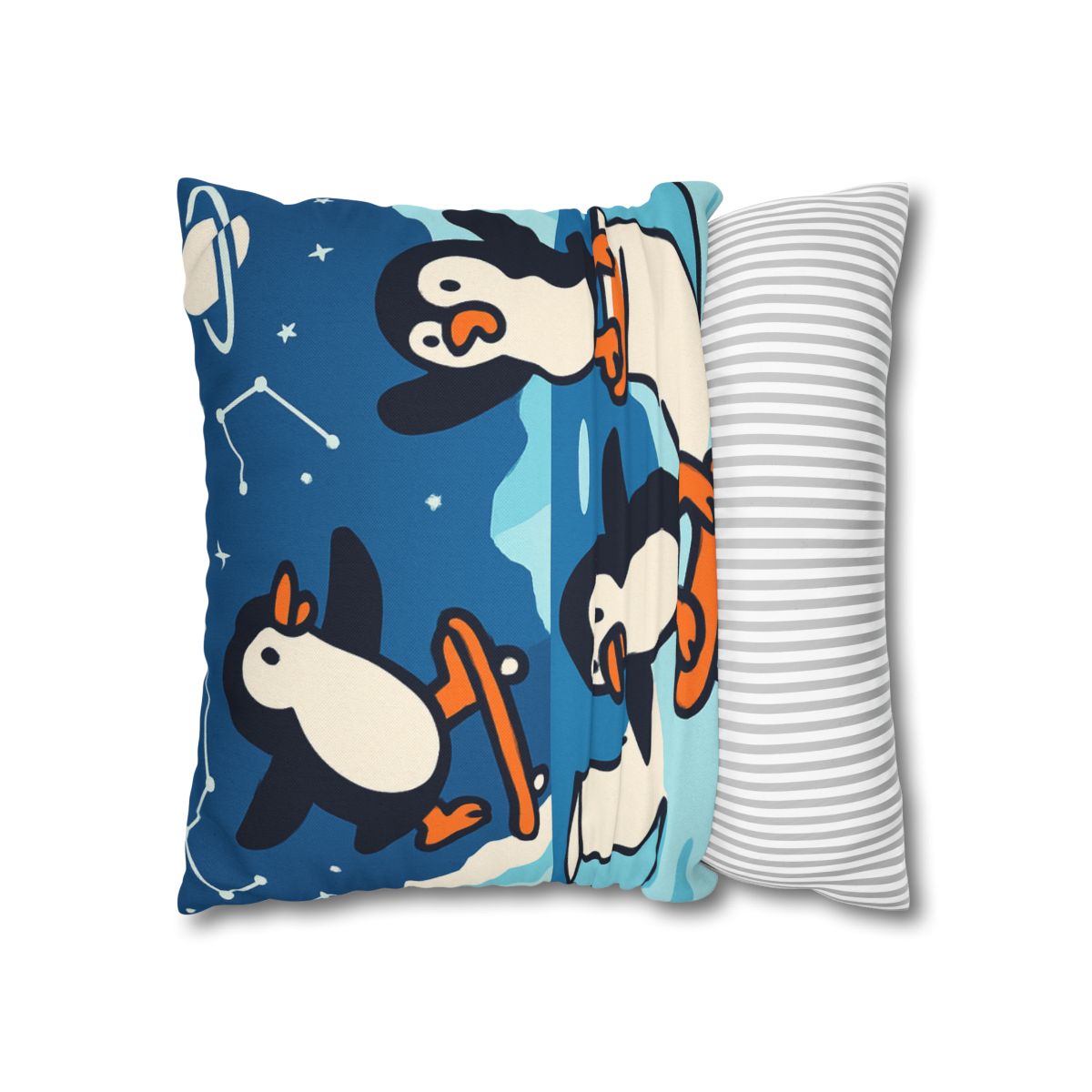 Galaxy Skate Park Penguins stylish decorative pillowcases