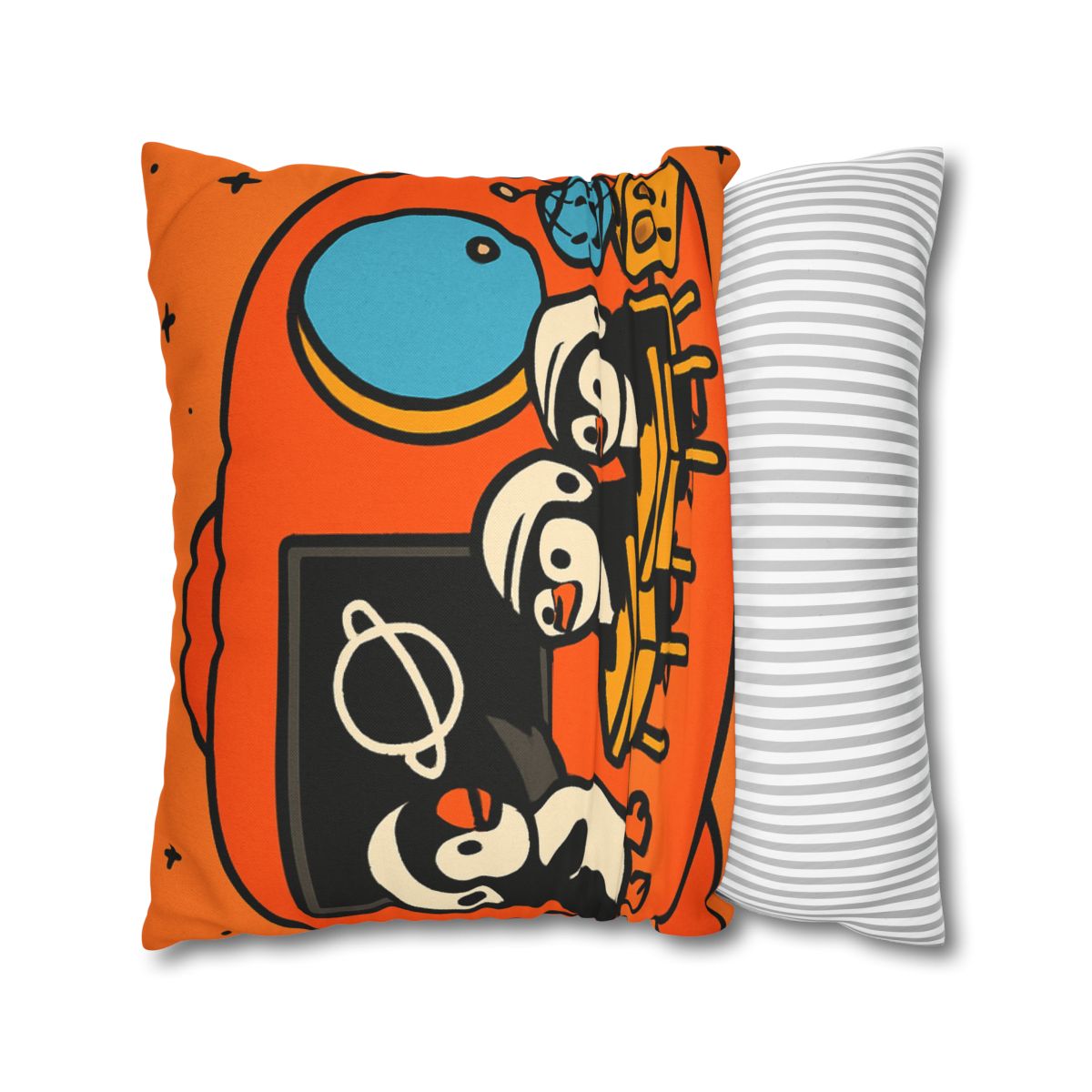 Rocket Classroom With Penguin Pilots stylish decorative pillowcases