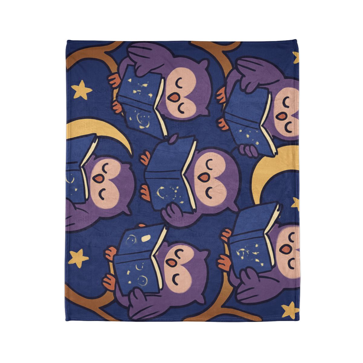 Moonlight Library Of Wise Owls warm winter blankets