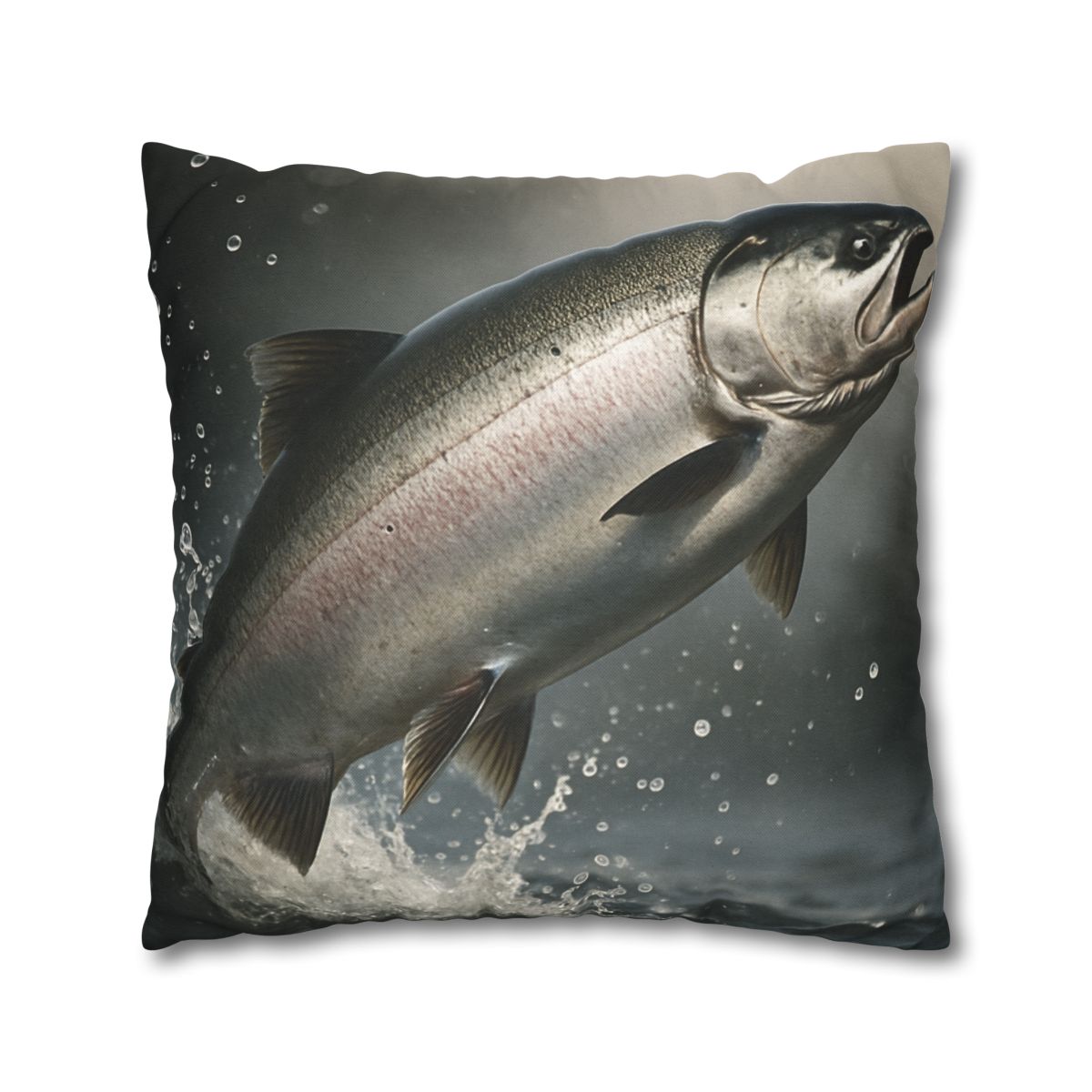 Silver Surge Chinook Salmon comfortable bedding pillow covers