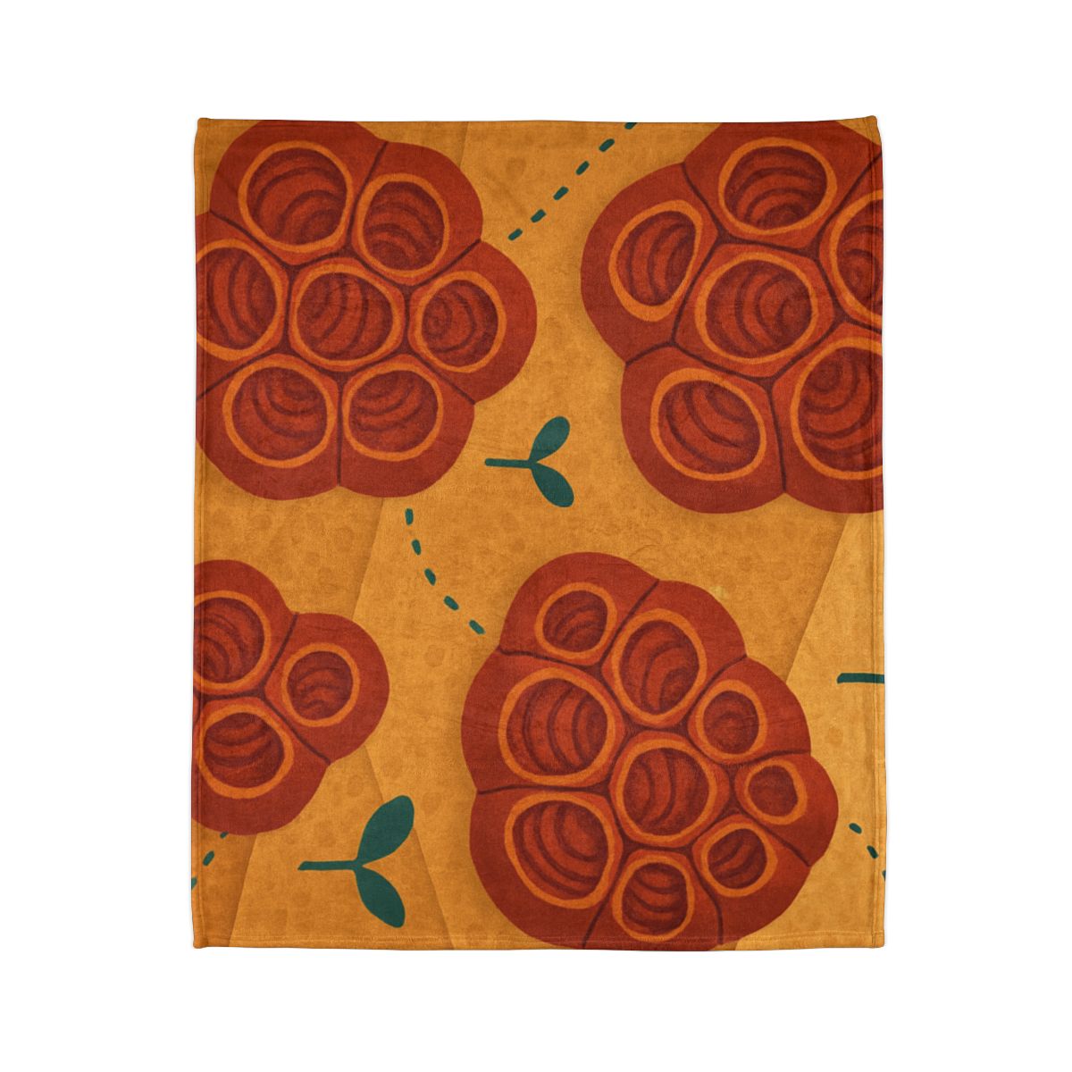 Seed Pod Mosaic soft fleece blankets