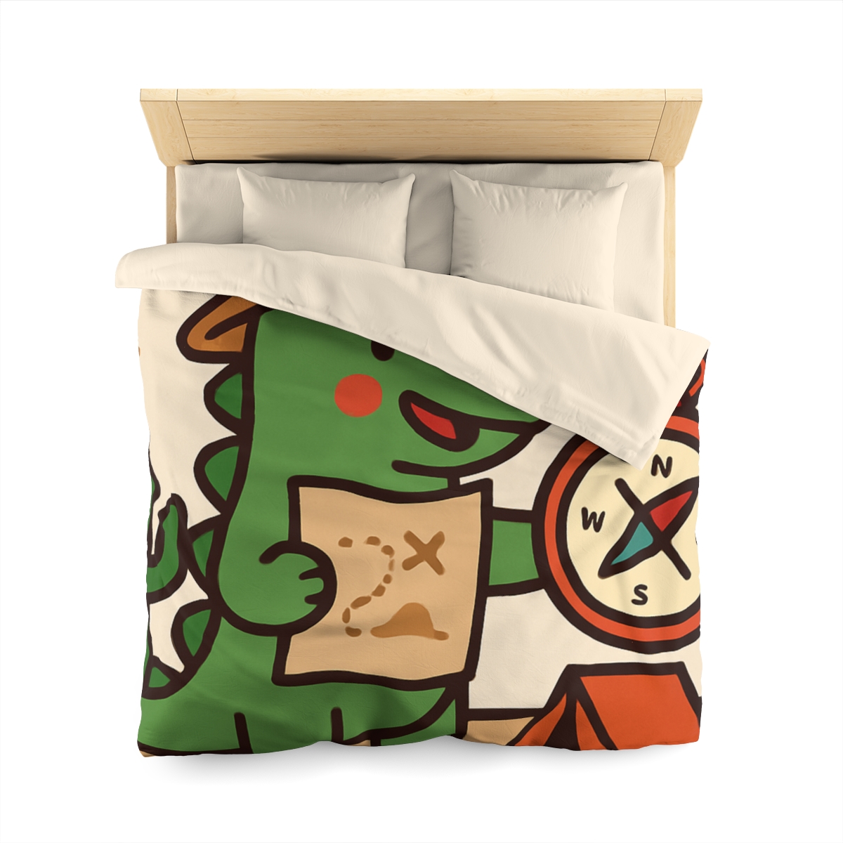 Desert Dino Map Quest With Compass And Constellations personalized bedding duvets