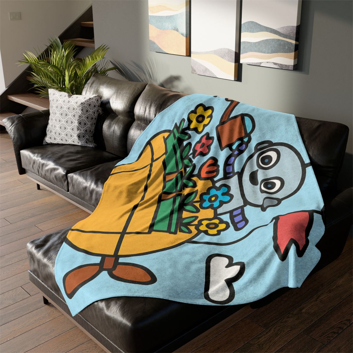 Sky Garden On A Friendly Airship decorative home blankets
