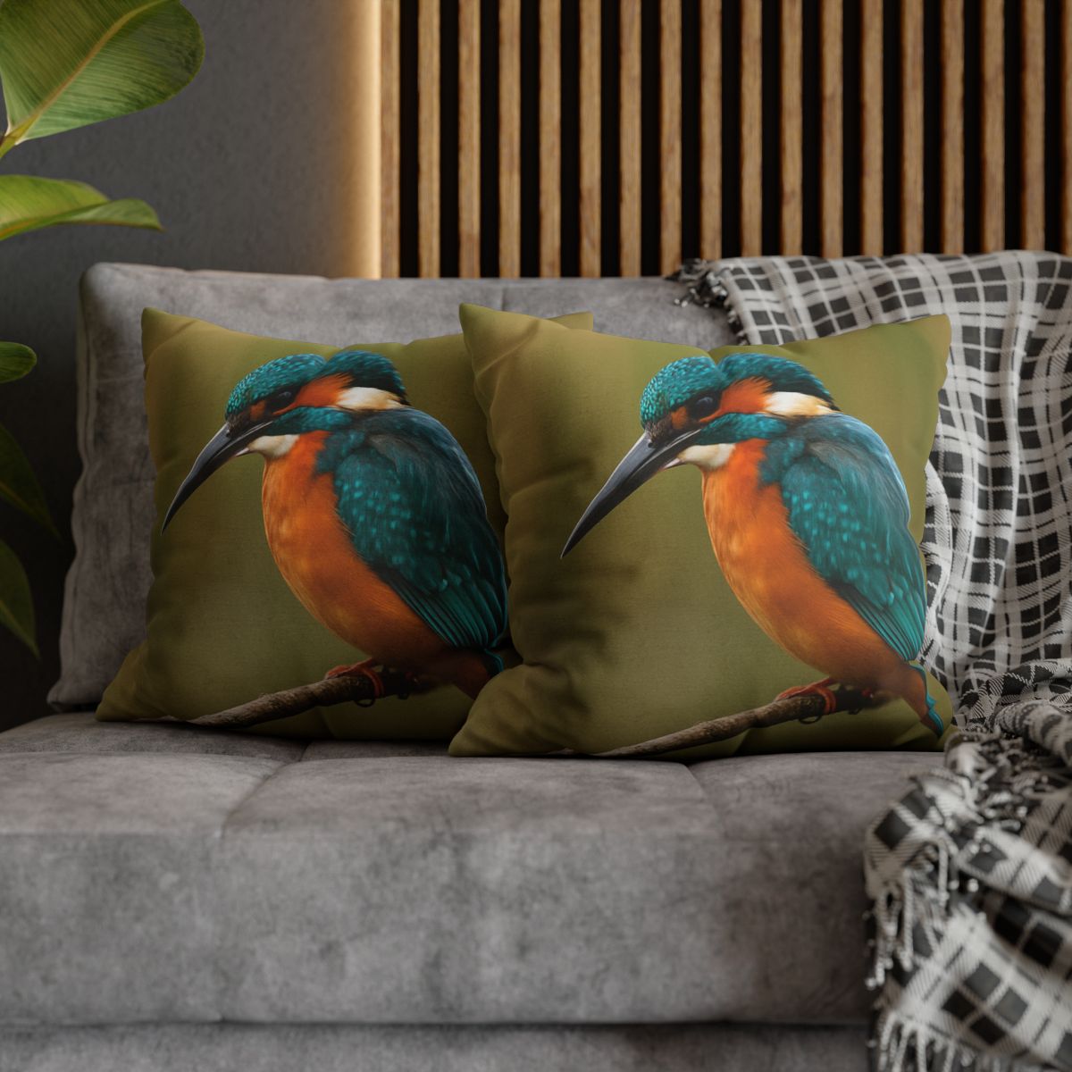 Azure Flash Kingfisher personalized pillow covers