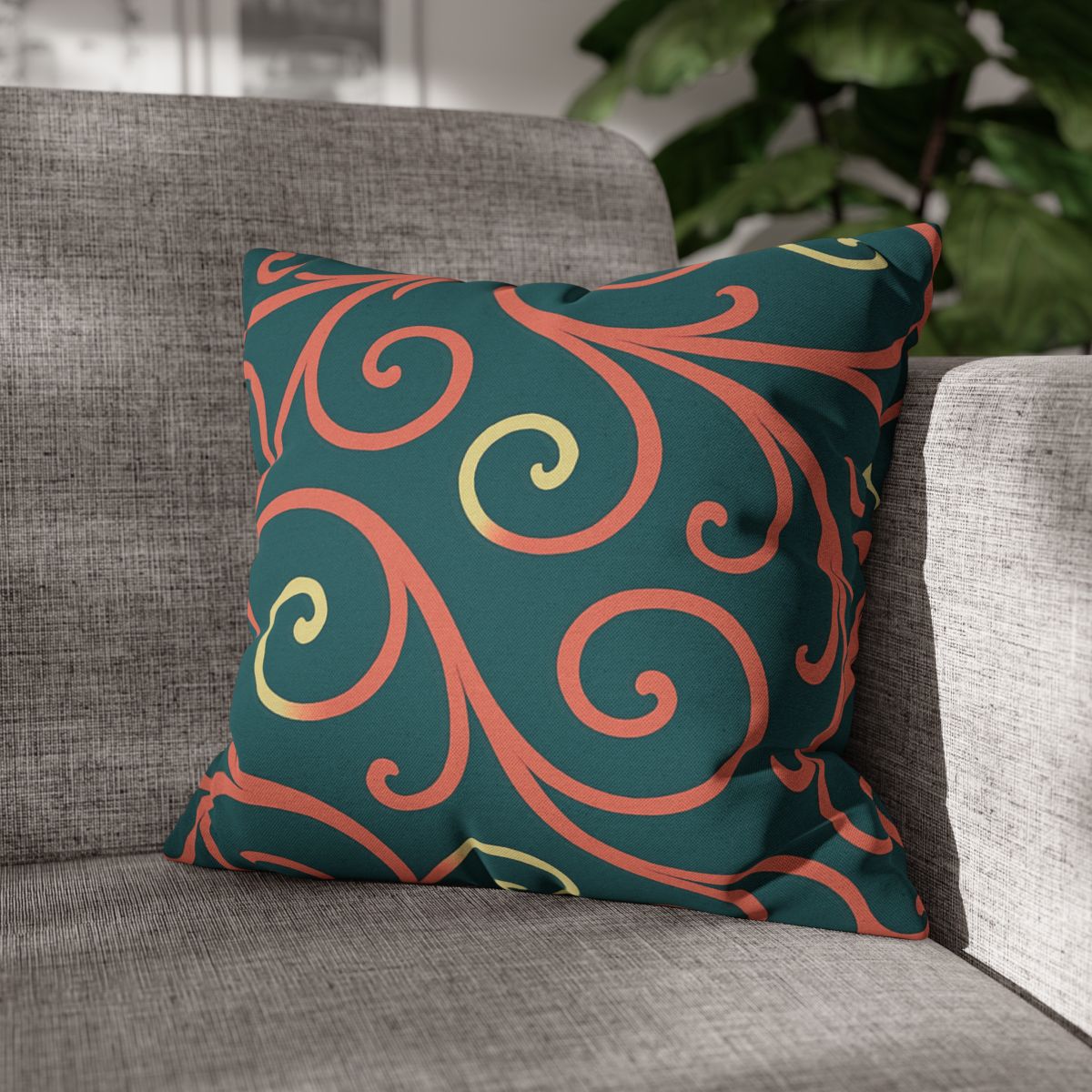 Curling Tendril Wave personalized pillow covers
