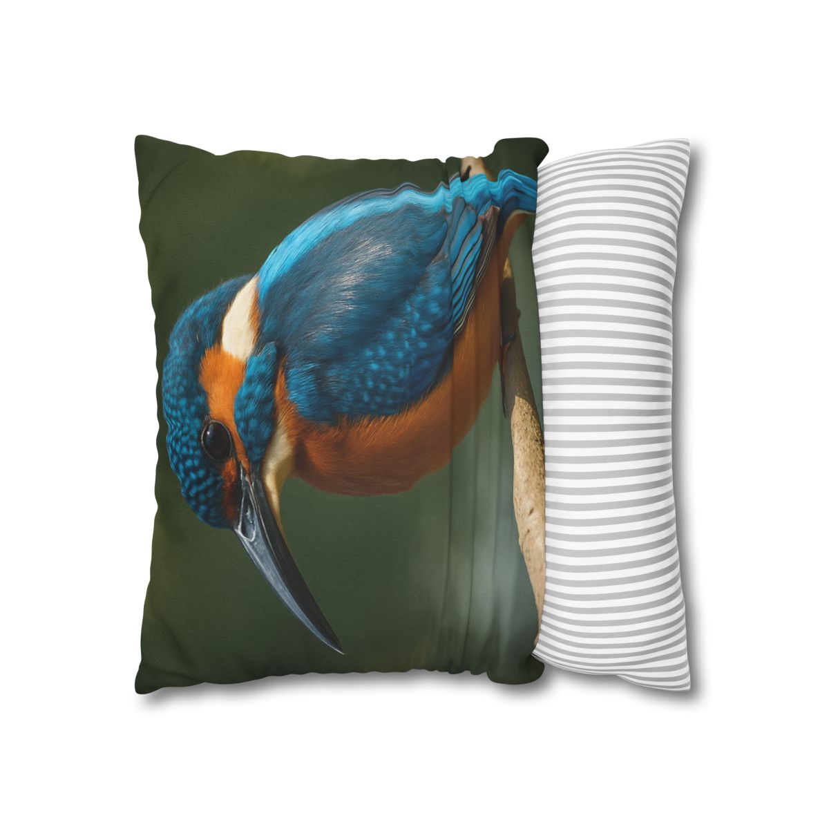 Azure Bolt Common Kingfisher designer print pillow cases